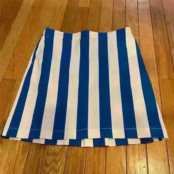 Boden Women's Petite Blue Striped Mini Skirt Size 6 Casual Summer - Picture 2 of 7